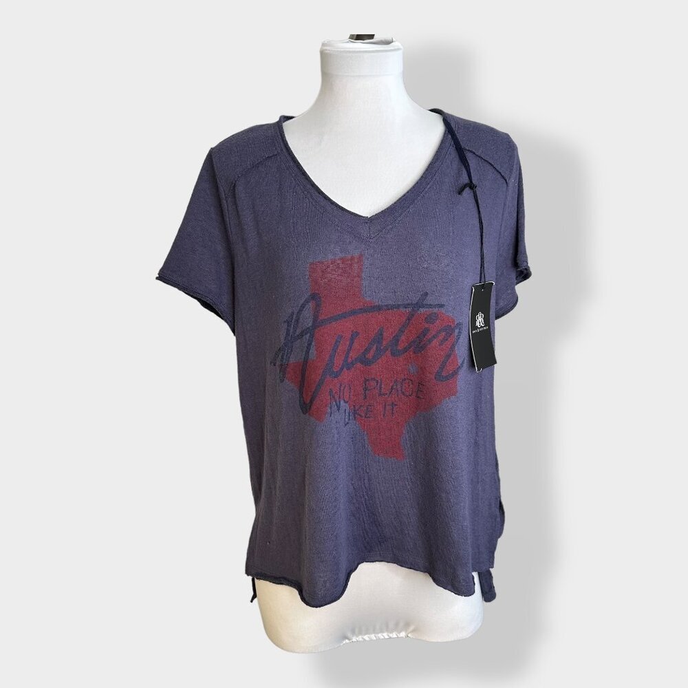 Rock & Republic Austin TX V Neck Tee